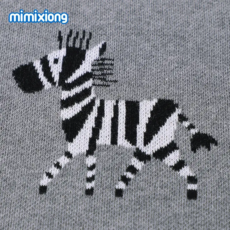 Baby Blanket Cartoon Jacquard Beige Zebra Print - Image 7