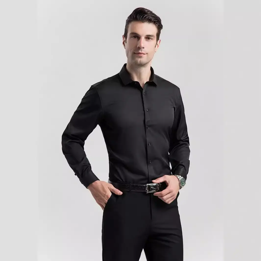Four-Way Stretch Men's Maroon Shirt Large - Image 16