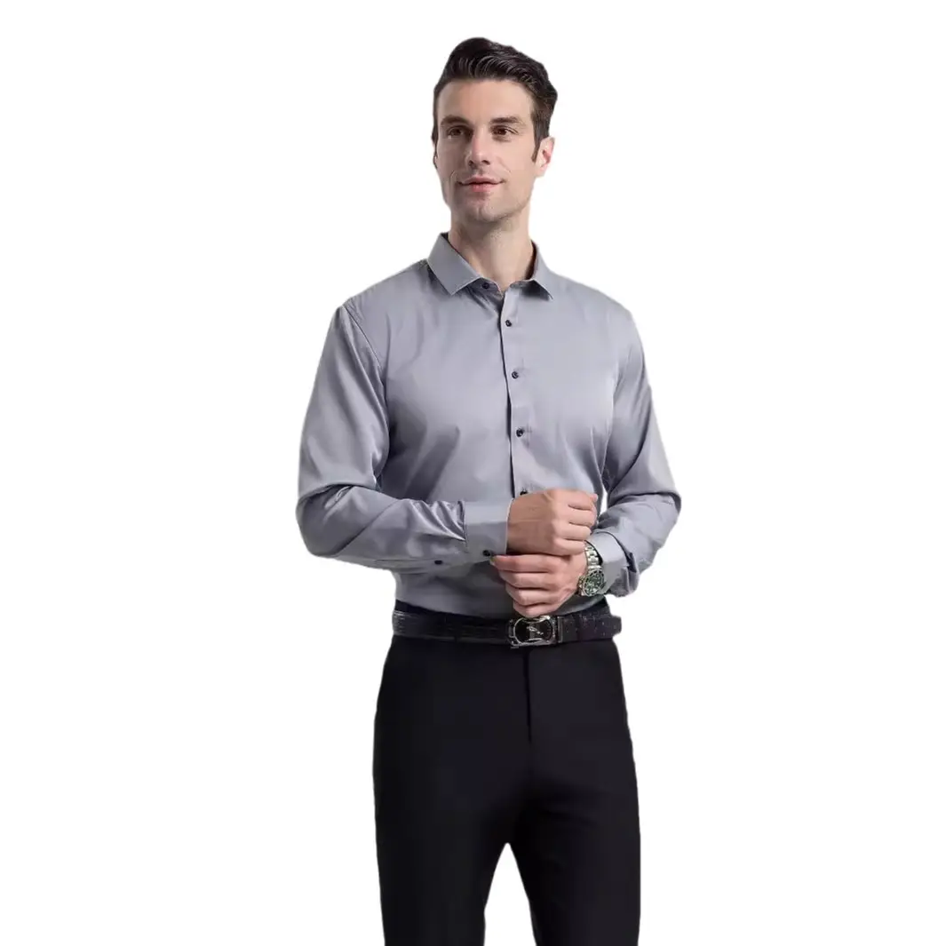 Four-Way Stretch Men's Maroon Shirt Large - Image 19