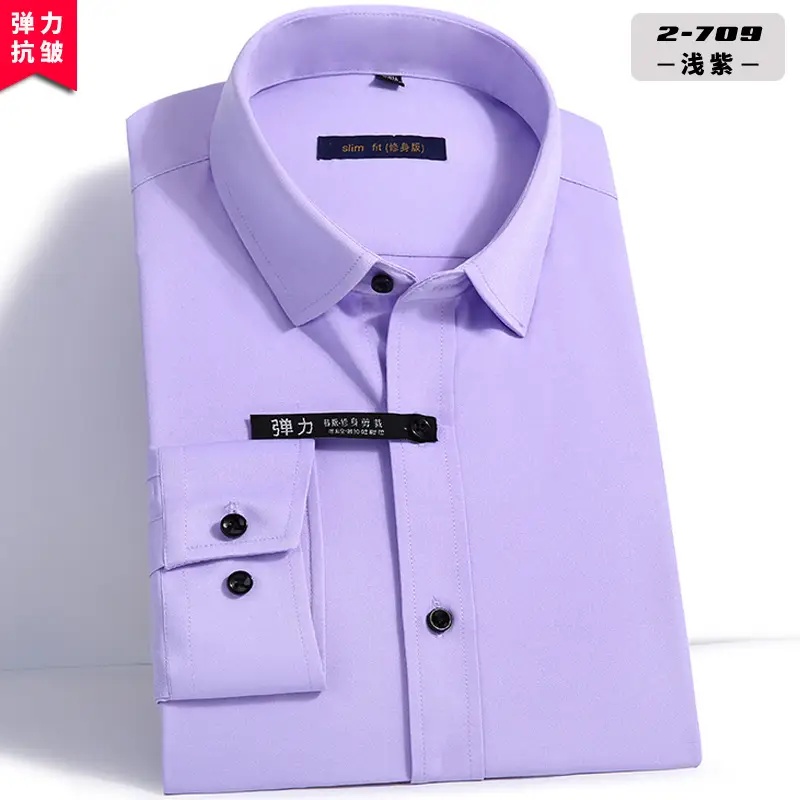 Four-Way Stretch Men's Maroon Shirt Large - Image 4
