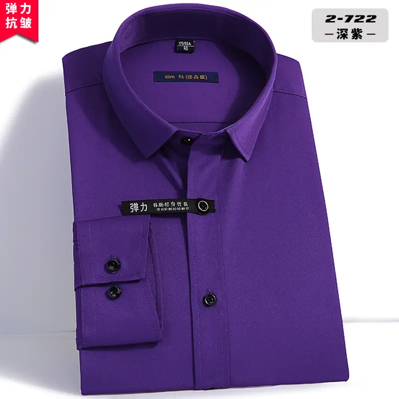 Four-Way Stretch Men's Maroon Shirt Large - Image 9