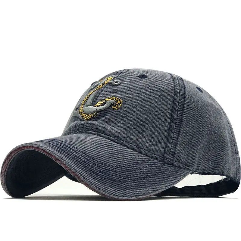 Men's Denim Embroidered Baseball Cap with Dragon Design - Image 4