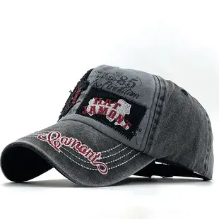 Men's Denim Embroidered Baseball Cap with Dragon Design — feature 5