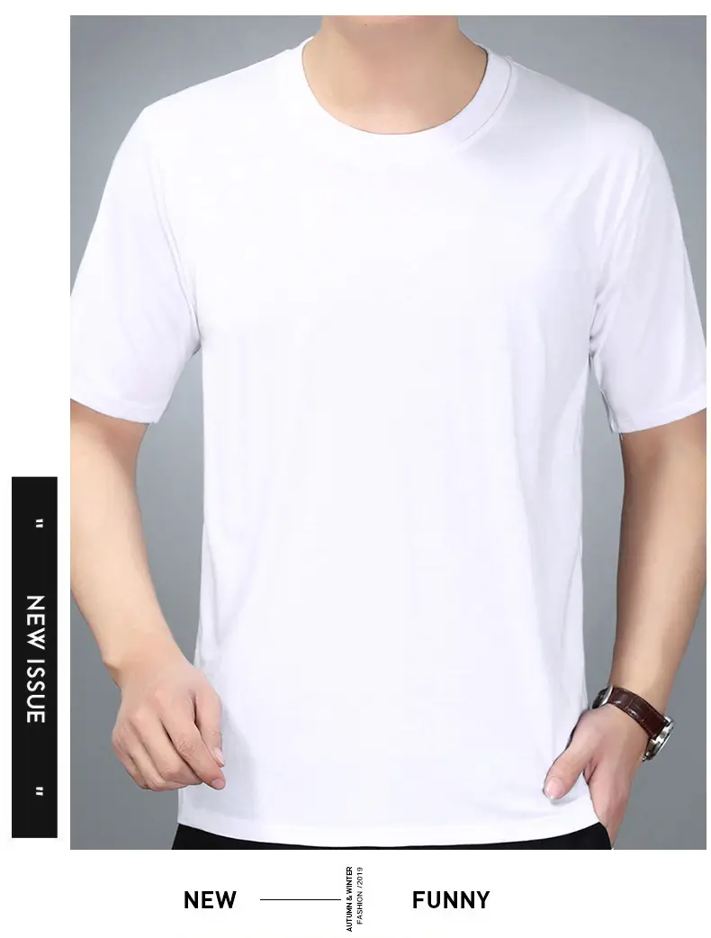 Men Navy T-Shirt Vest Short Sleeve Summer Wear — feature 15