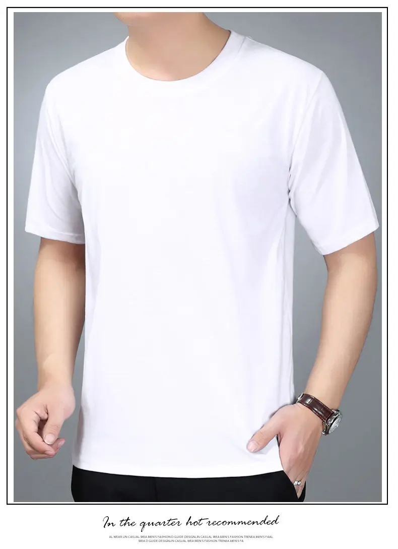 Men Navy T-Shirt Vest Short Sleeve Summer Wear — feature 16