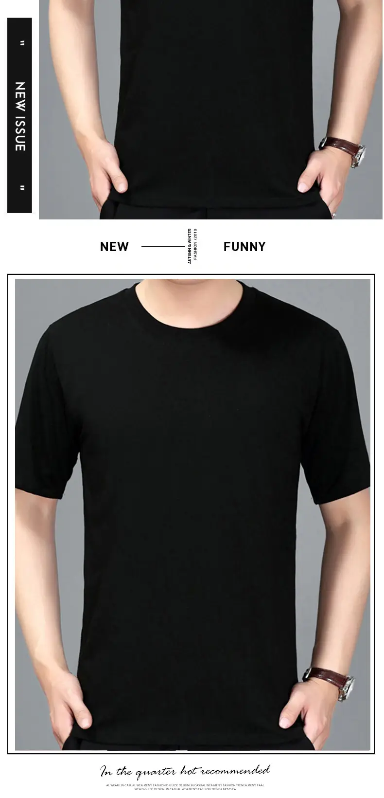 Men Navy T-Shirt Vest Short Sleeve Summer Wear — feature 21