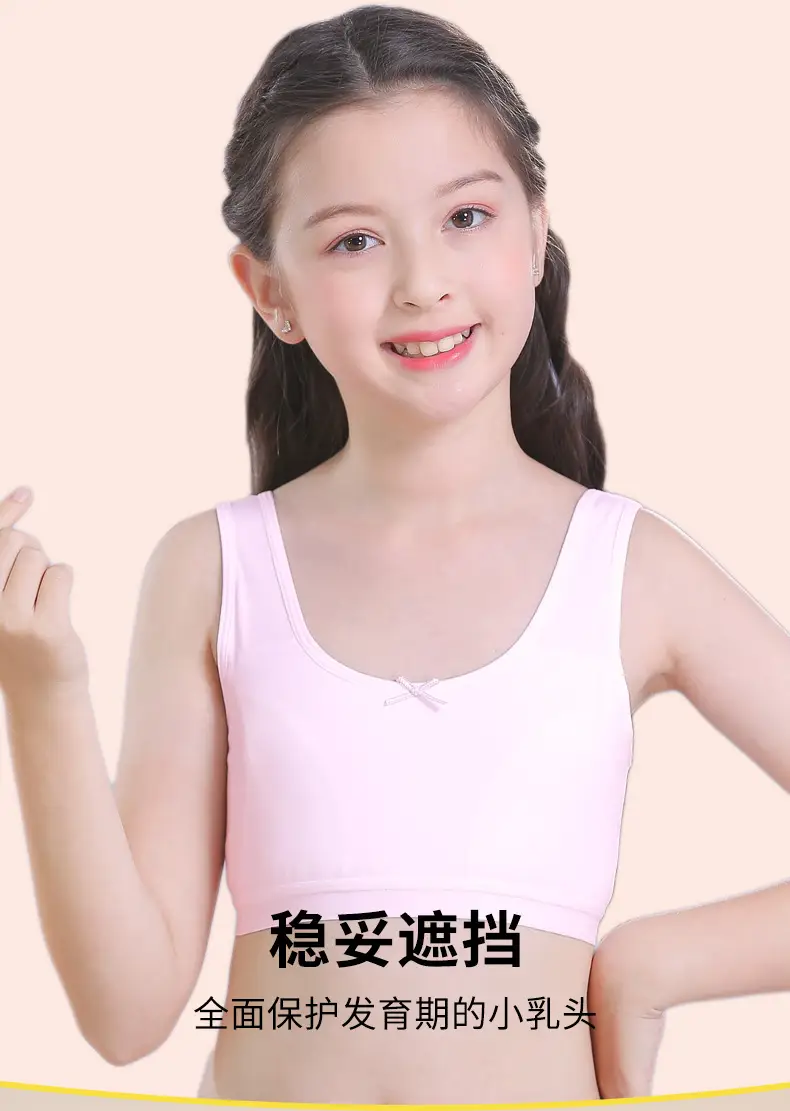 White Cotton Girls Bra Primary School Development — feature 10