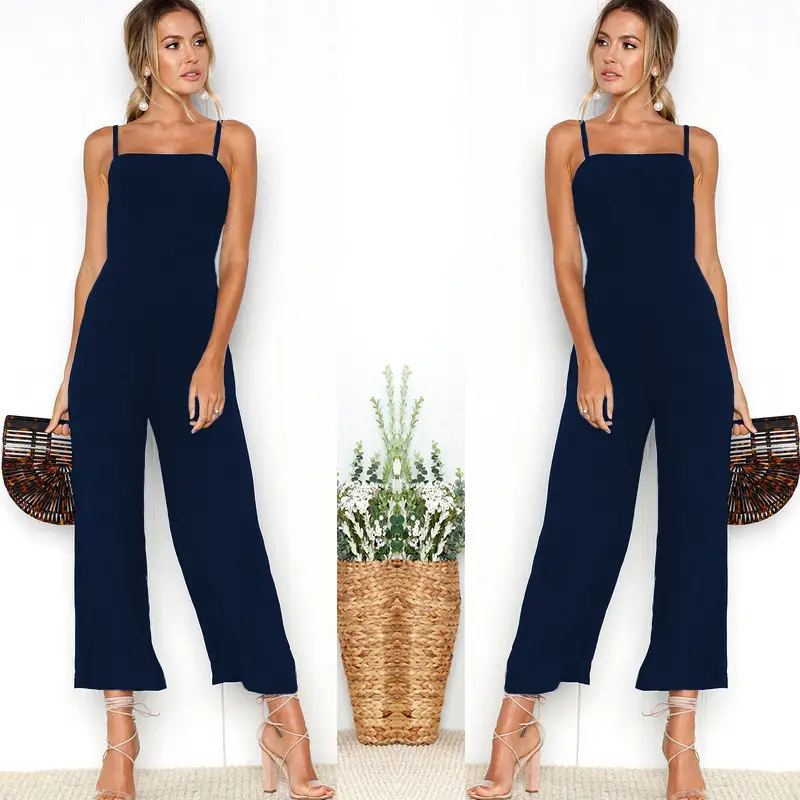 Women's 2025 Maroon Wide Leg Jumpsuit Dress - Image 3