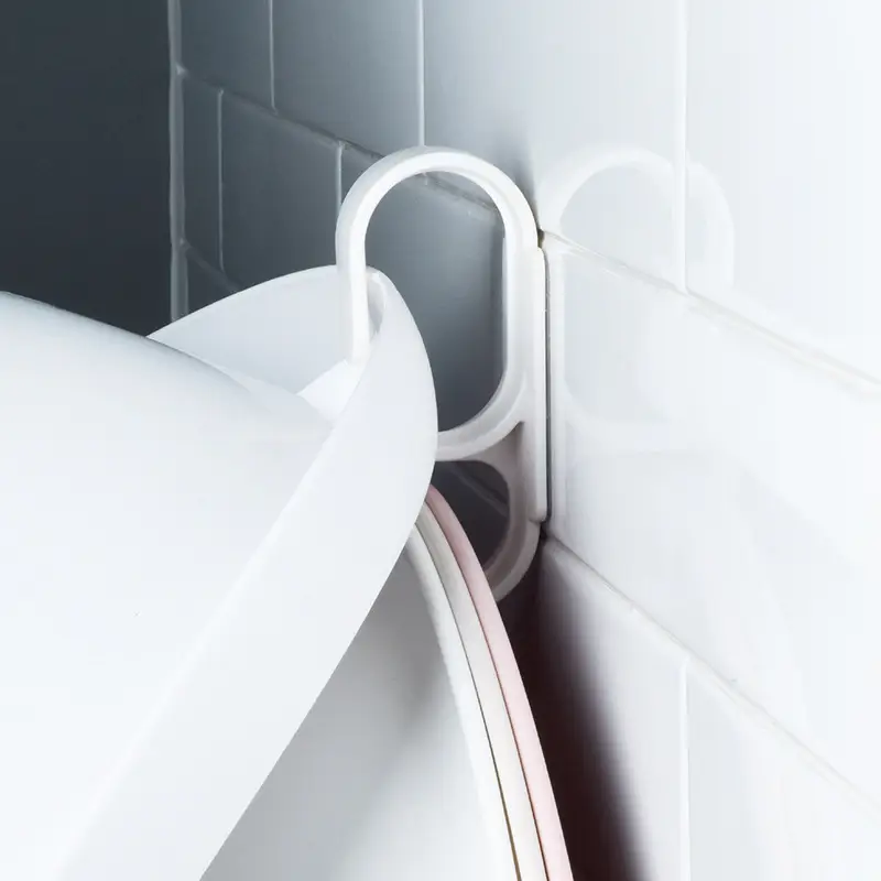 White Double-layer Washbasin Hook Wall Mount