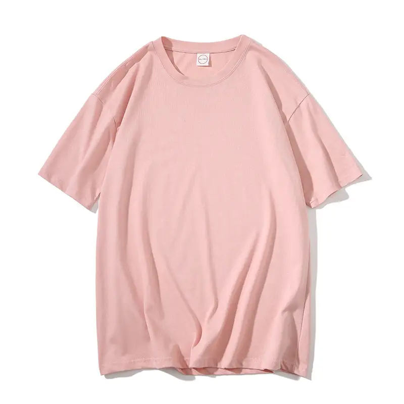 Men Women White Loose T-shirt Five Point Sleeve - Image 2