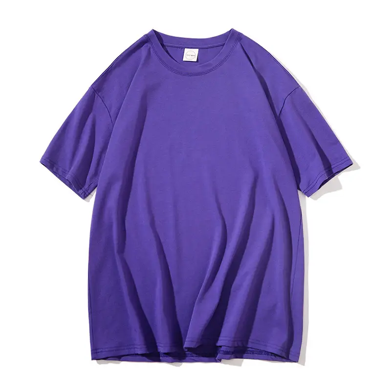 Men Women White Loose T-shirt Five Point Sleeve - Image 4