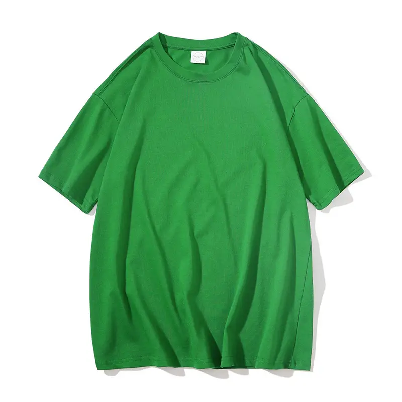 Men Women White Loose T-shirt Five Point Sleeve - Image 5