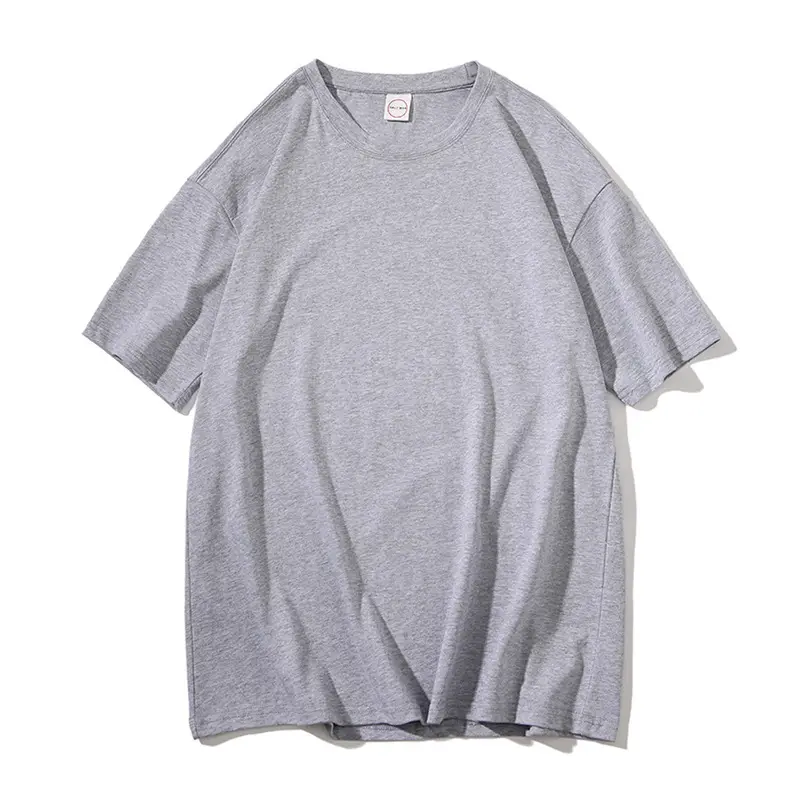 Men Women White Loose T-shirt Five Point Sleeve - Image 8