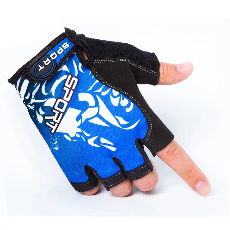 Luya Fishing Gloves Blue Black Anti-Slip Fishing Catching Sun Protection - Image 10