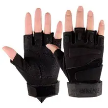 Luya Fishing Gloves Blue Black Anti-Slip Fishing Catching Sun Protection — feature 15