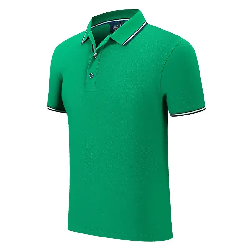 Men Red Cotton Polo Shirt with White Trim - Image 7