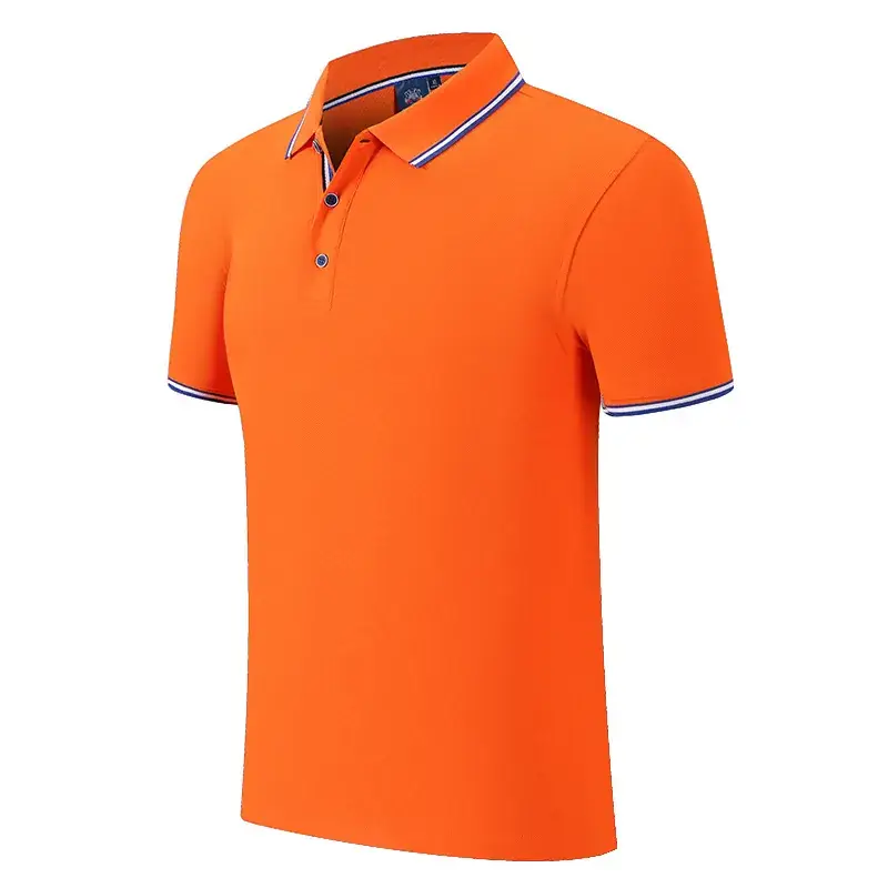 Men Red Cotton Polo Shirt with White Trim - Image 8