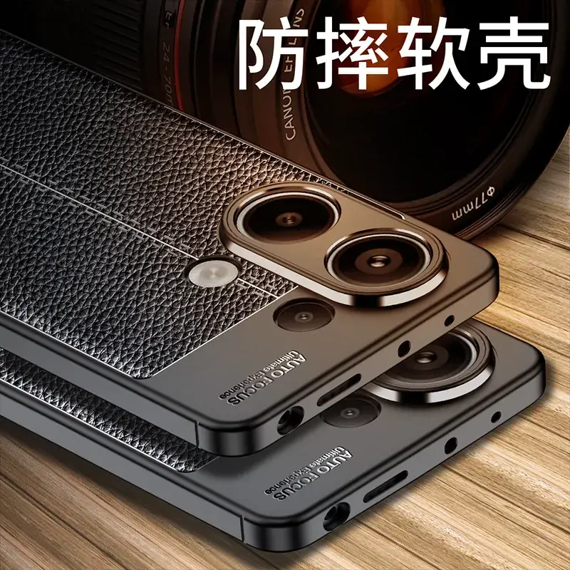 Redmi Note13 Pebbled Tpu Anti-Fall Case - Image 3