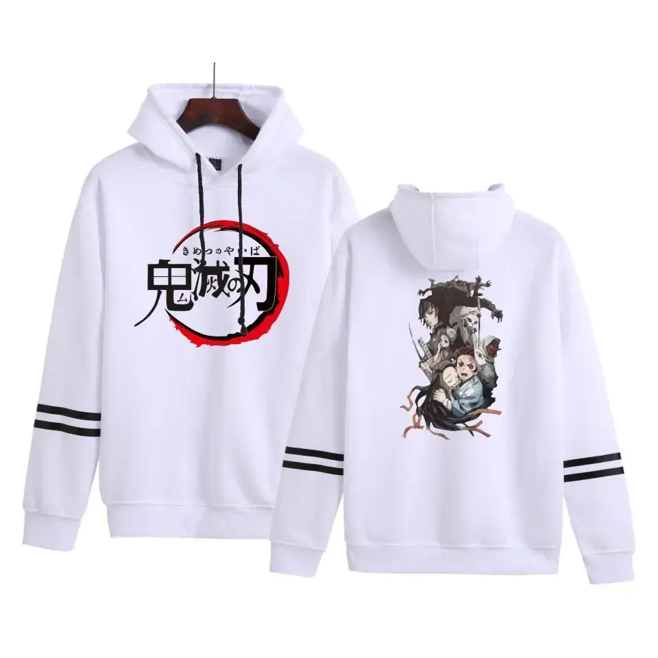 Men White Ghost Blade Hoodie Set Graphic Print