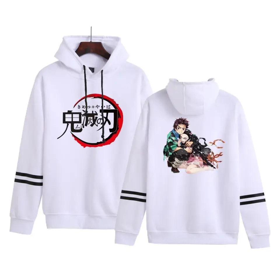 Men White Ghost Blade Hoodie Set Graphic Print