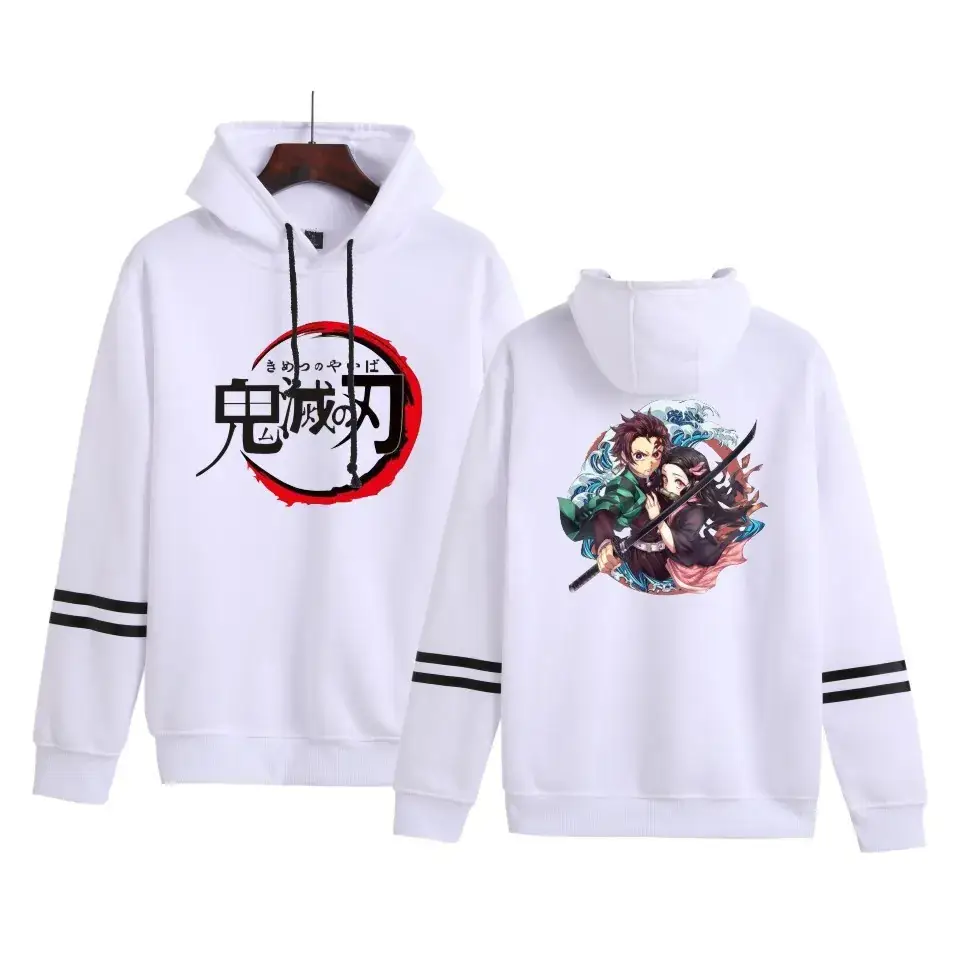 Men White Ghost Blade Hoodie Set Graphic Print