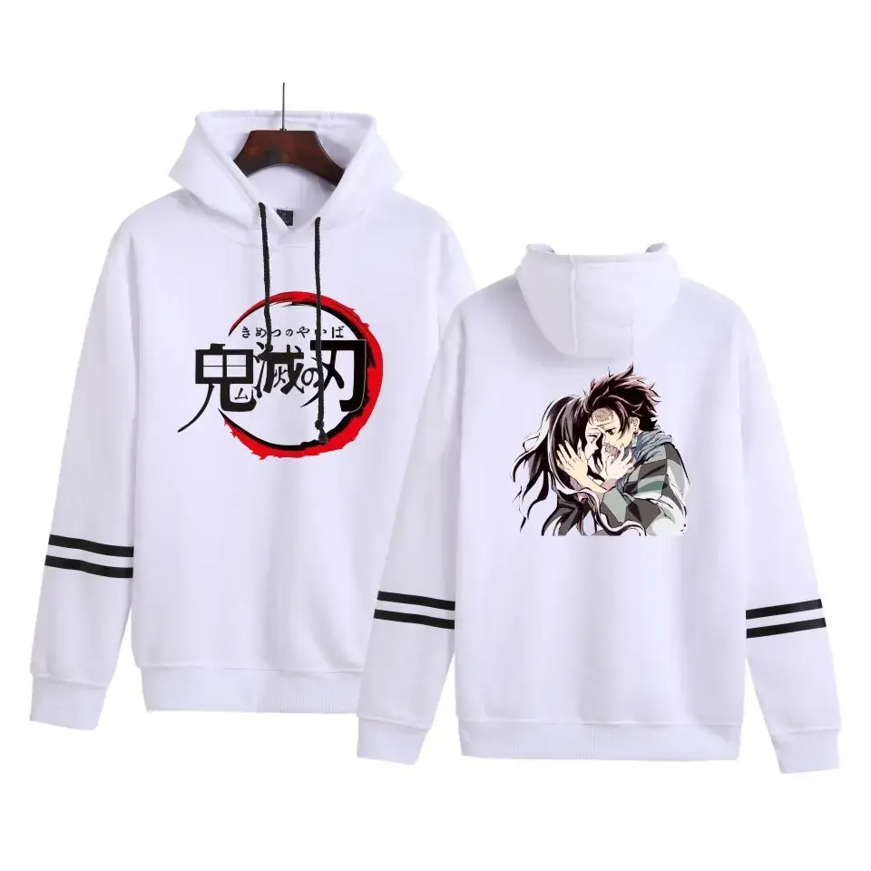 Men White Ghost Blade Hoodie Set Graphic Print