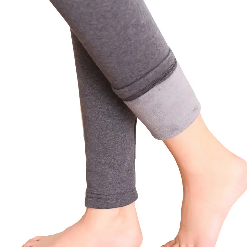 Winter Fleece Leggings Set Women Slim Fit Black - Image 7