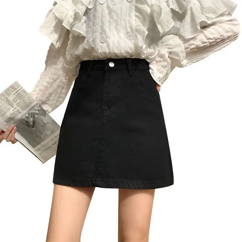 Black Denim High Waist Shorts for Women 2025 - Image 14