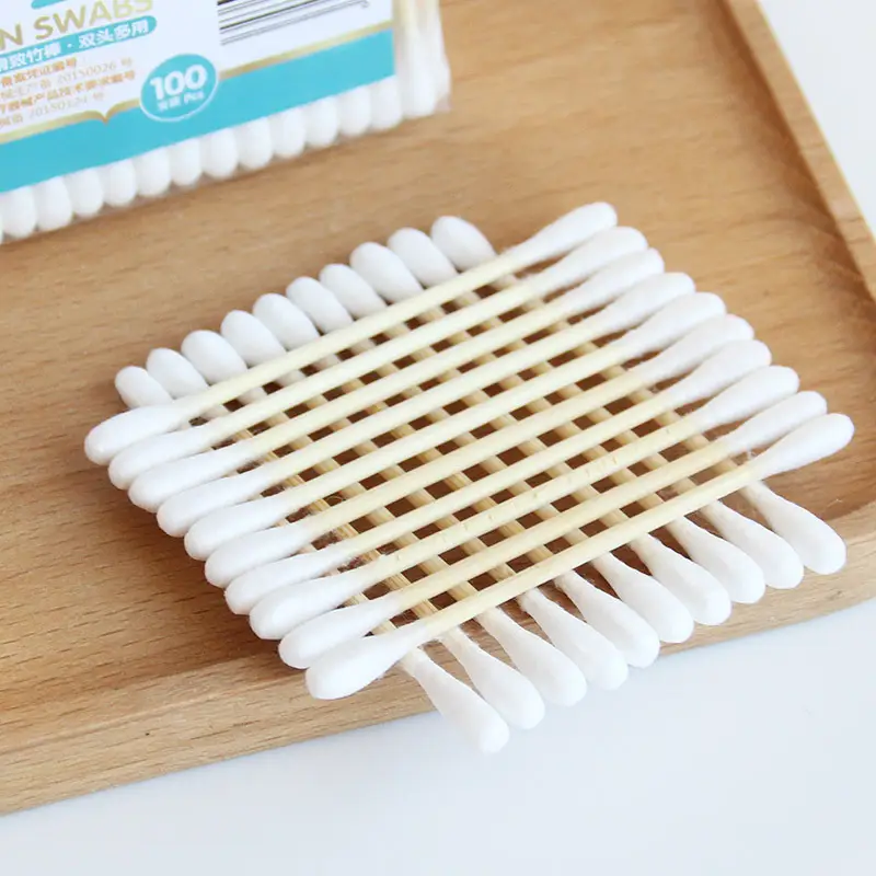 150 Pcs Disposable Cotton Swabs with Gourd Shape