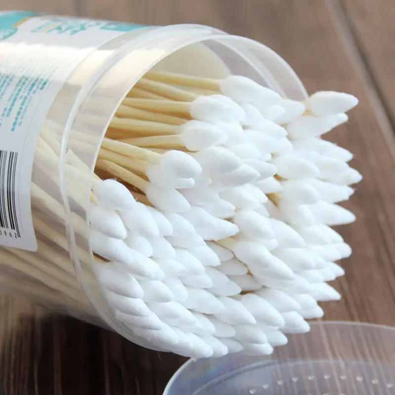 150 Pcs Disposable Cotton Swabs with Gourd Shape