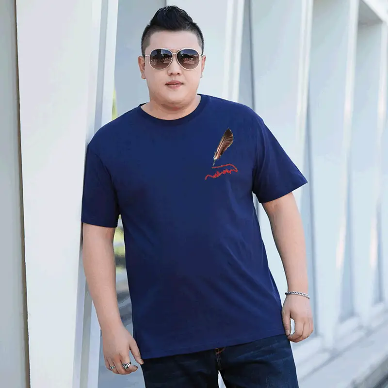 Men Cotton Printed T-Shirt White Large Size - Image 4
