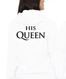 HIS QUEEN HER KING Back Print Hooded Vest Set - Image 4