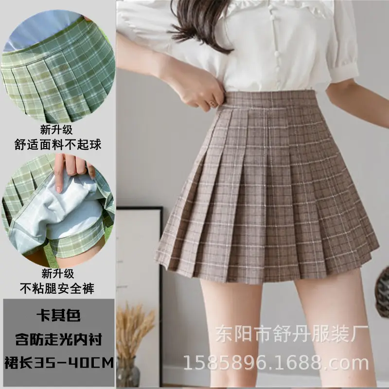 Women Plaid Pleated Skirt High Waist Summer 2025 - Image 4
