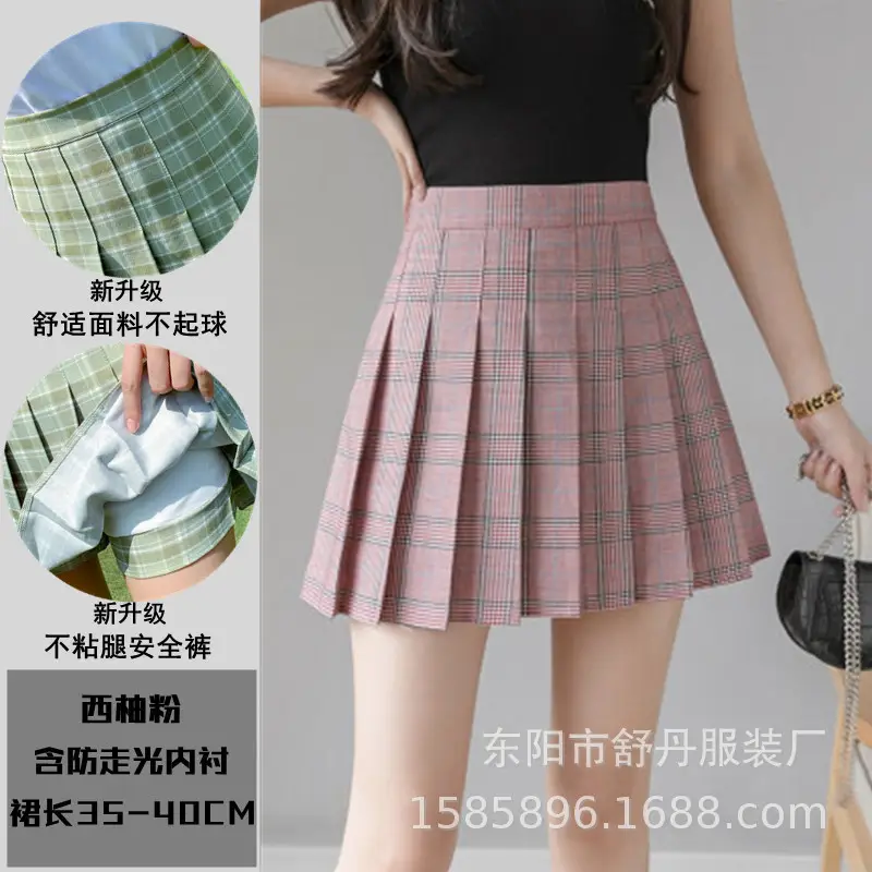 Women Plaid Pleated Skirt High Waist Summer 2025 - Image 5