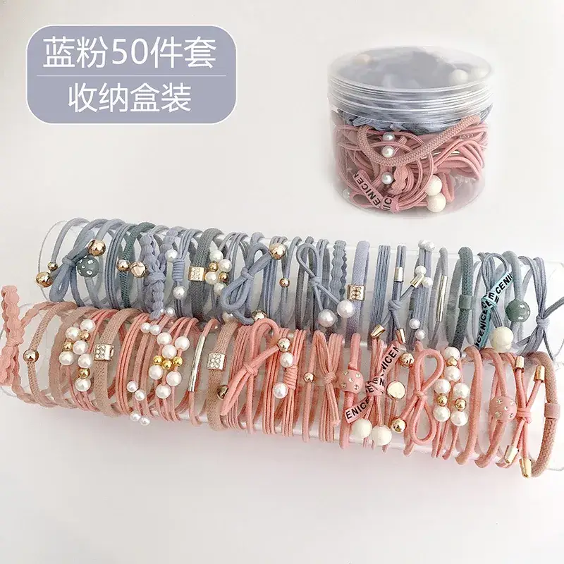 Korean Style Hair Ropes for Women 50 Pcs Set - Image 10