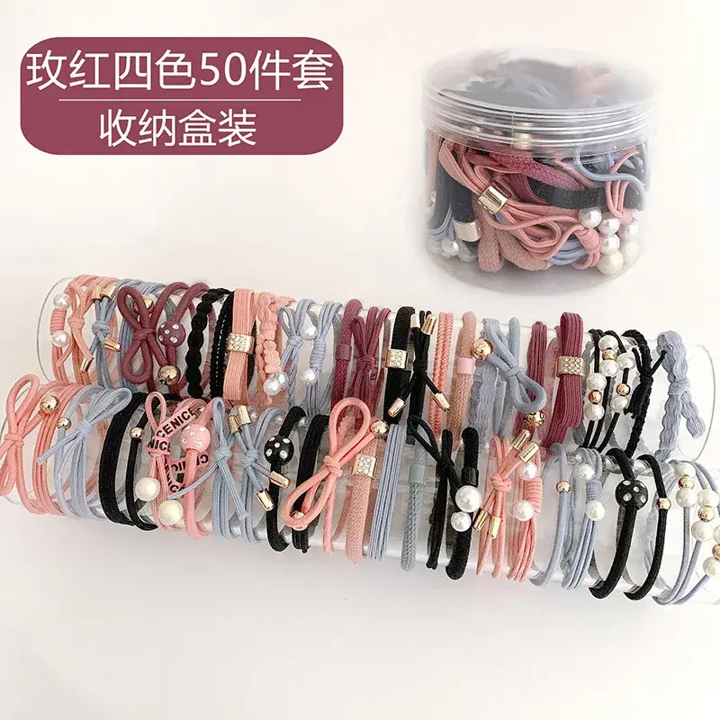 Korean Style Hair Ropes for Women 50 Pcs Set - Image 11