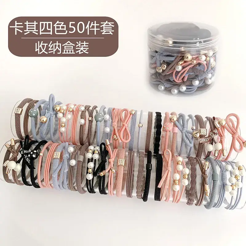 Korean Style Hair Ropes for Women 50 Pcs Set - Image 12