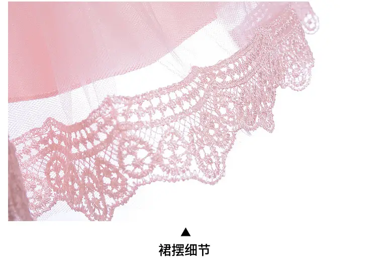 White Baby Wedding Dress with Lace Trim — feature 22