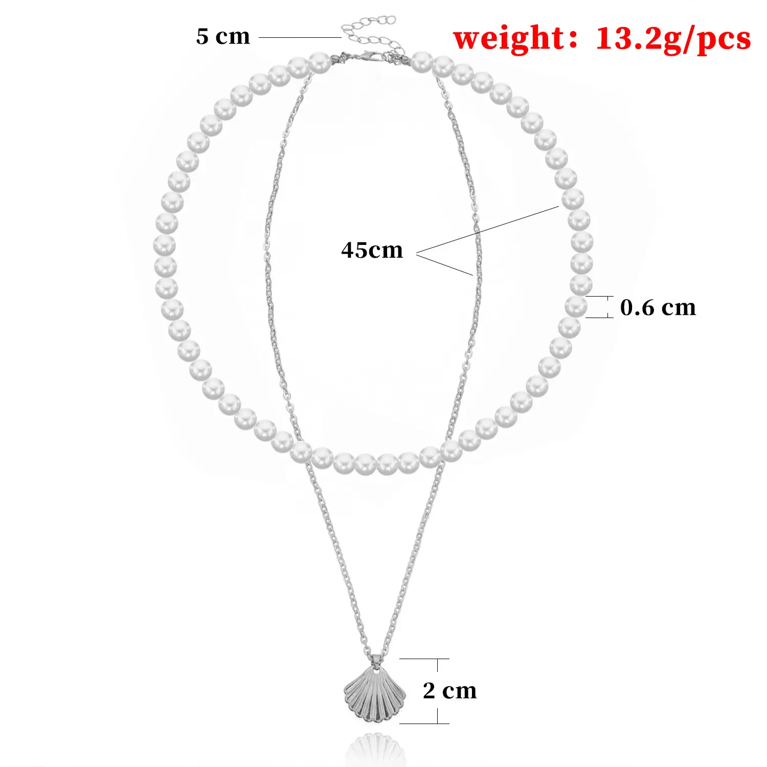 Elegant Pearl Scallop Necklace for Women