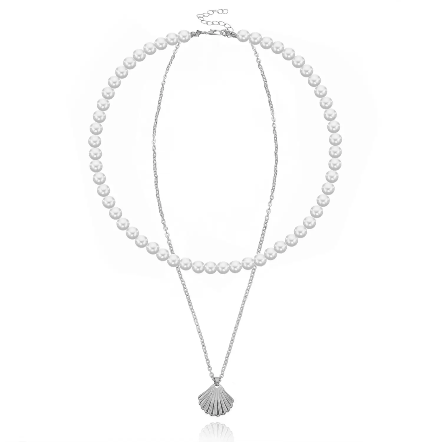 Elegant Pearl Scallop Necklace for Women