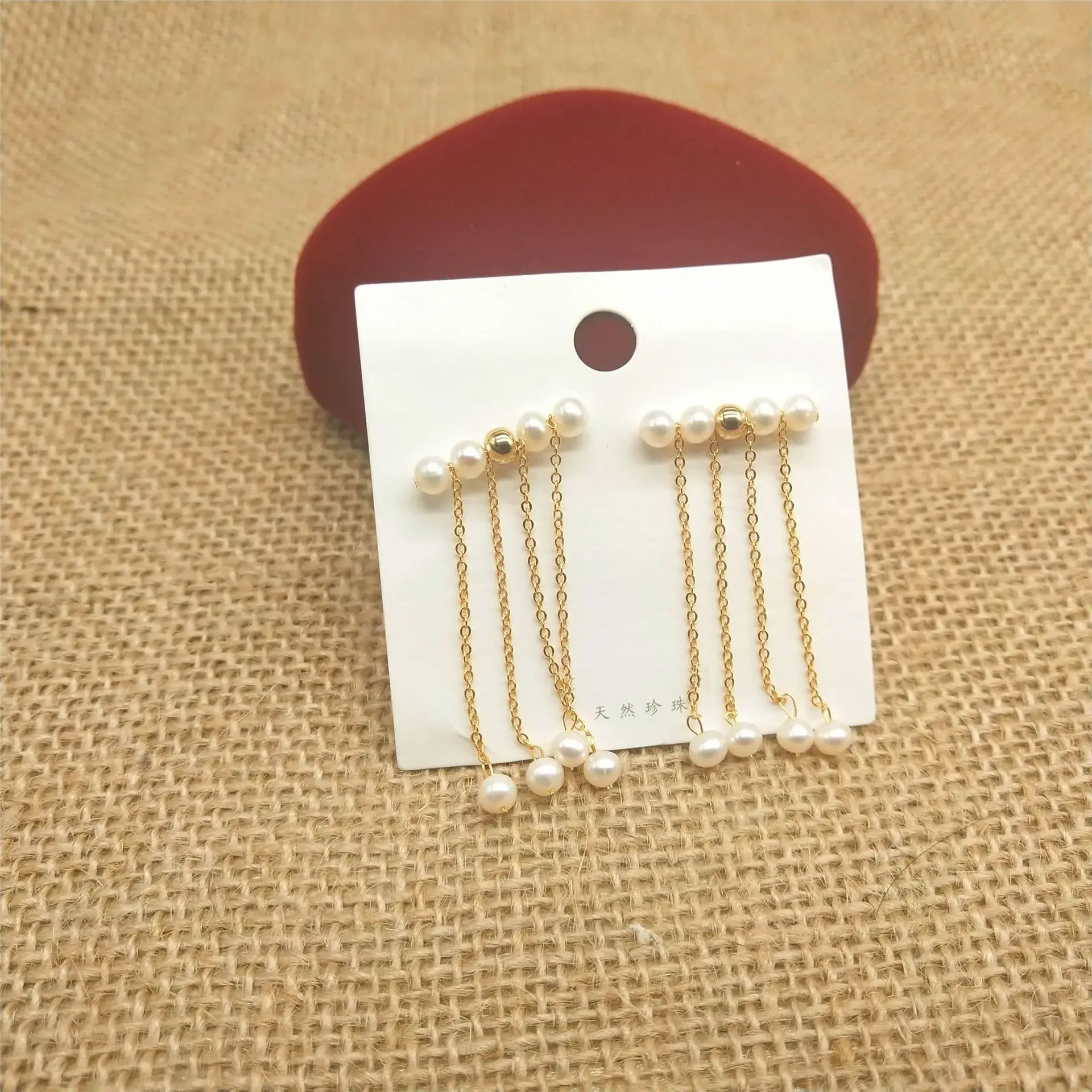 Pearl Tassel Earrings for Women Elegant Fashion - Image 3