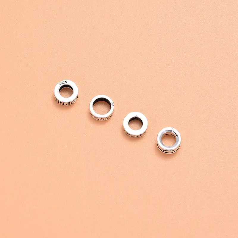 S925 Silver Retro Spacer Bracelets Wholesale