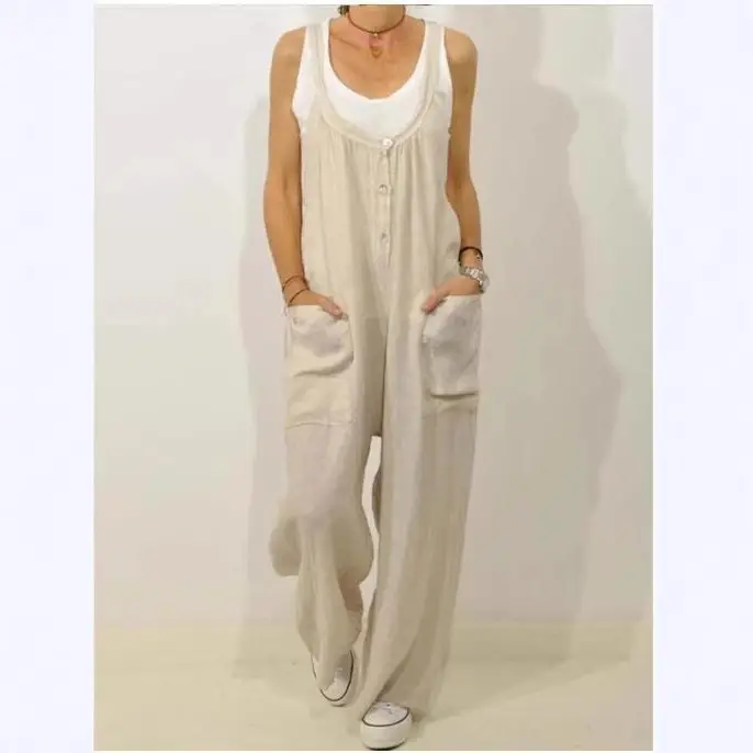 2023 Summer Cotton Belt Pants Pajama Set White - Image 5