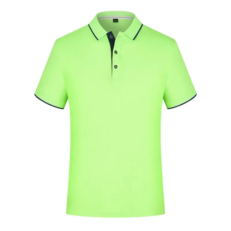 Men Grey Polo T-Shirt with Green Trim - Image 6