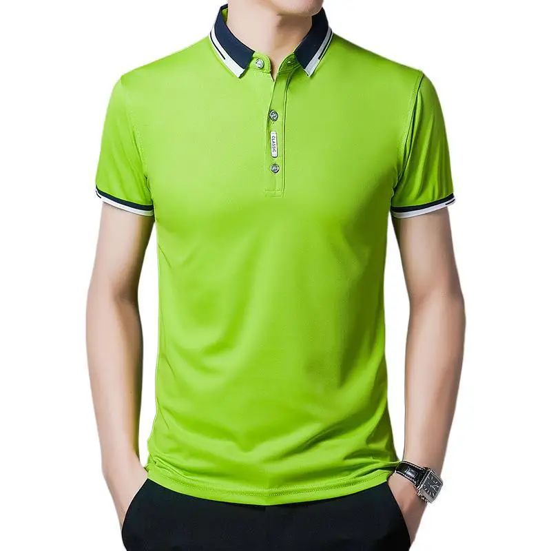 Men Slim Fit Grey Polo T-Shirt with Collar - Image 12