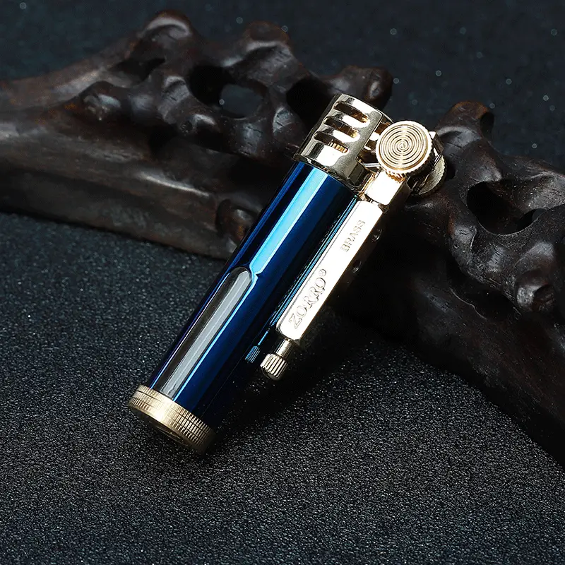 Zorro Kerosene Lighter Brass Windproof Retro Glass Transparent Oil Silo Wholesale - Image 5