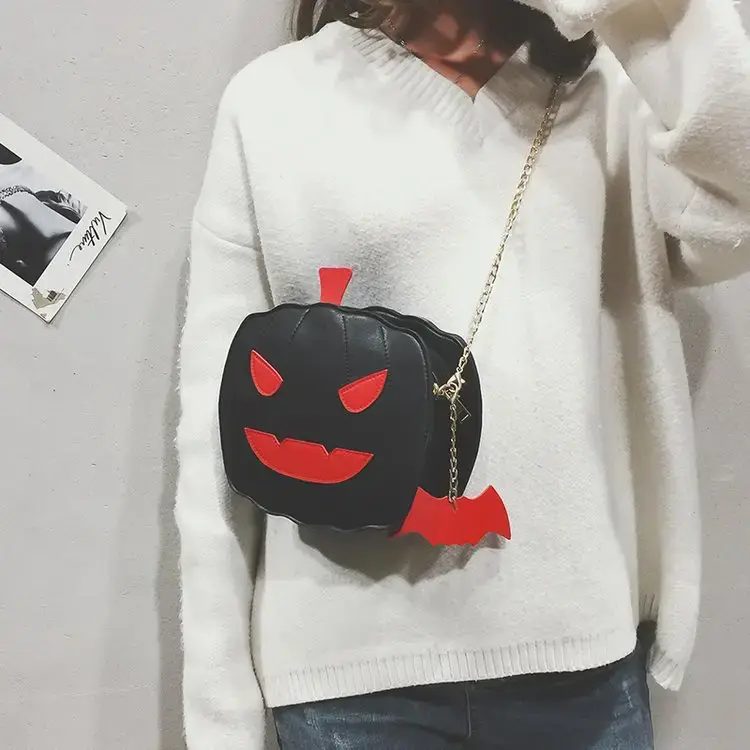 Cute Halloween Pumpkin Bag for Girls Chain Shoulder Crossbody - Image 6