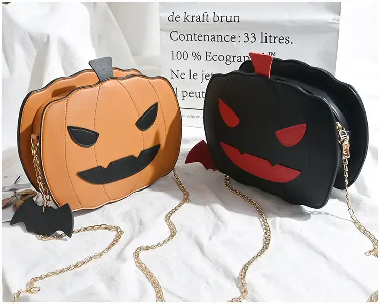 Cute Halloween Pumpkin Bag for Girls Chain Shoulder Crossbody — feature 4