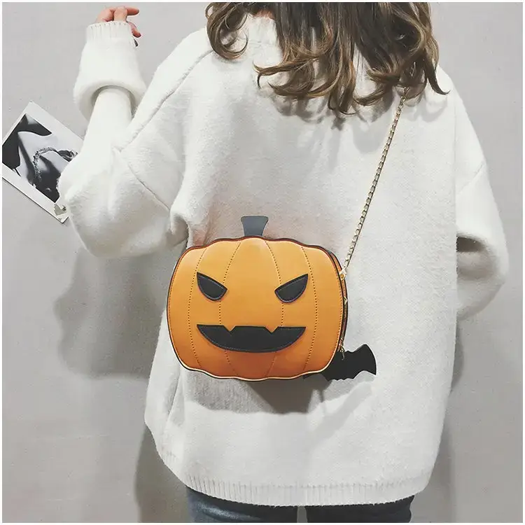 Cute Halloween Pumpkin Bag for Girls Chain Shoulder Crossbody — feature 6