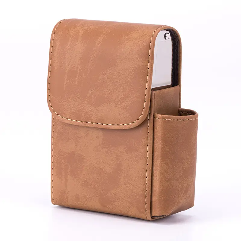 Black Croc Leather 20-Pack Lighter Box with Cigarette Bag - Image 13